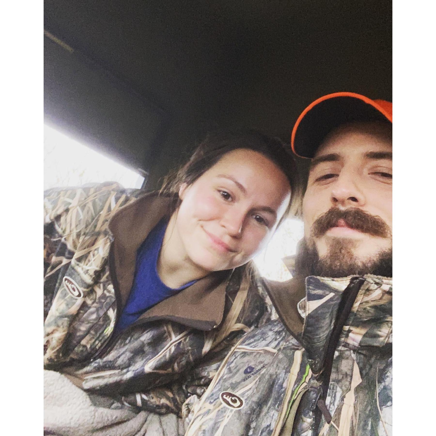 Our first deer hunt together.