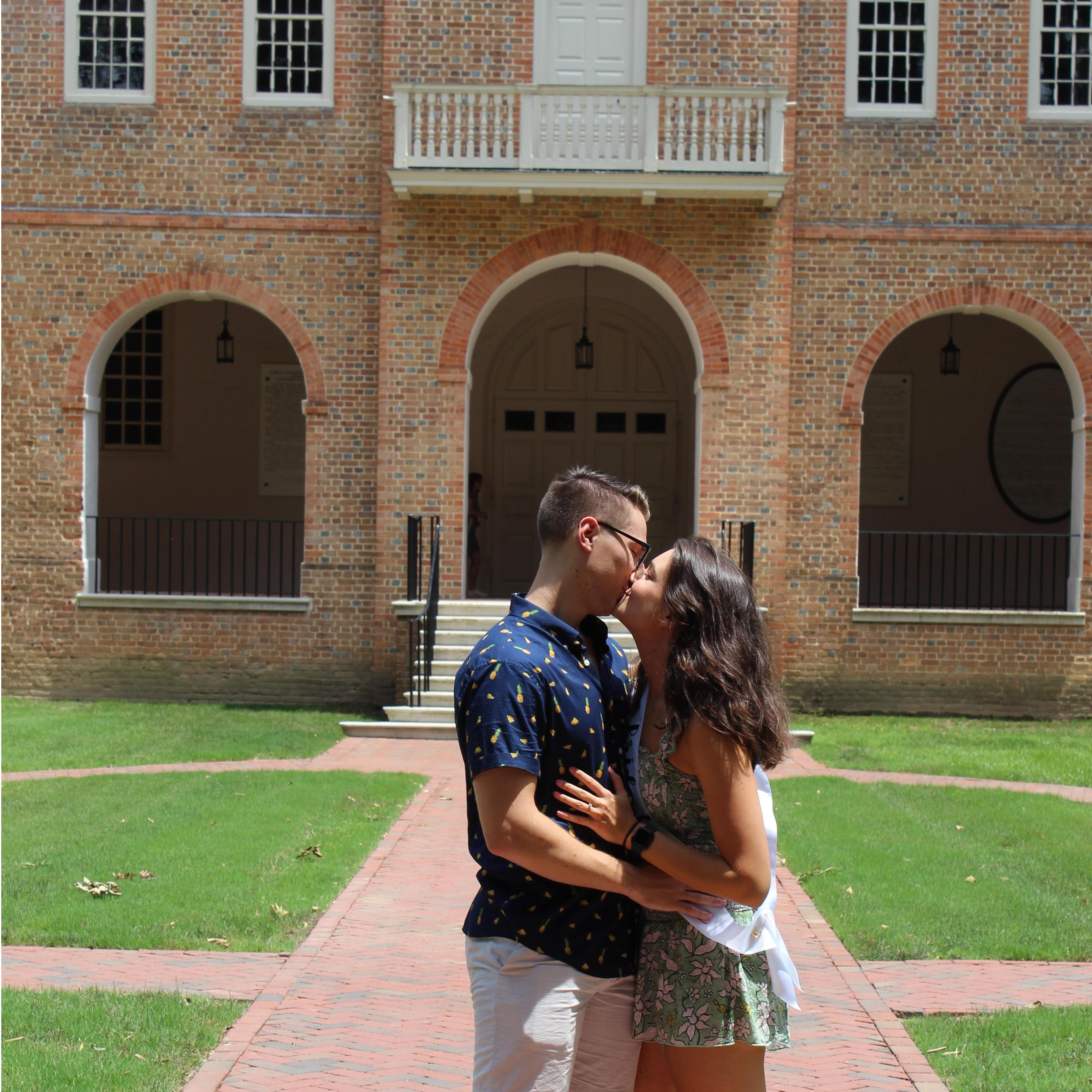 On the day of our engagement.