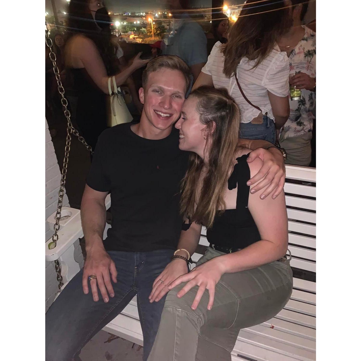 One of Sean & Hannah's first night's out after returning from the Middle East, August 2021