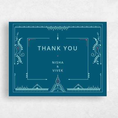 Blue Wedding Thank You - Sona
