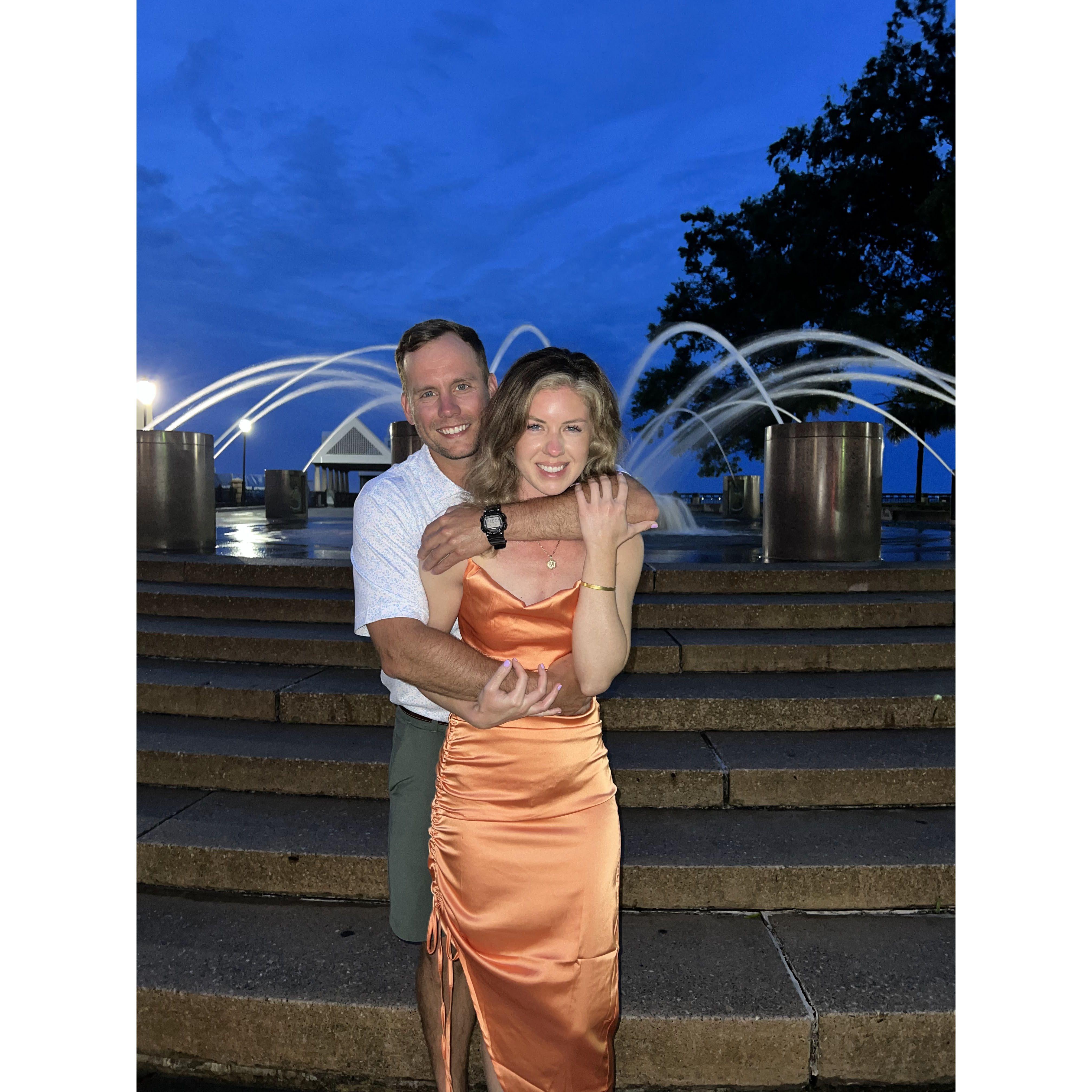 First trip to Charleston together; we looked at rings downtown.