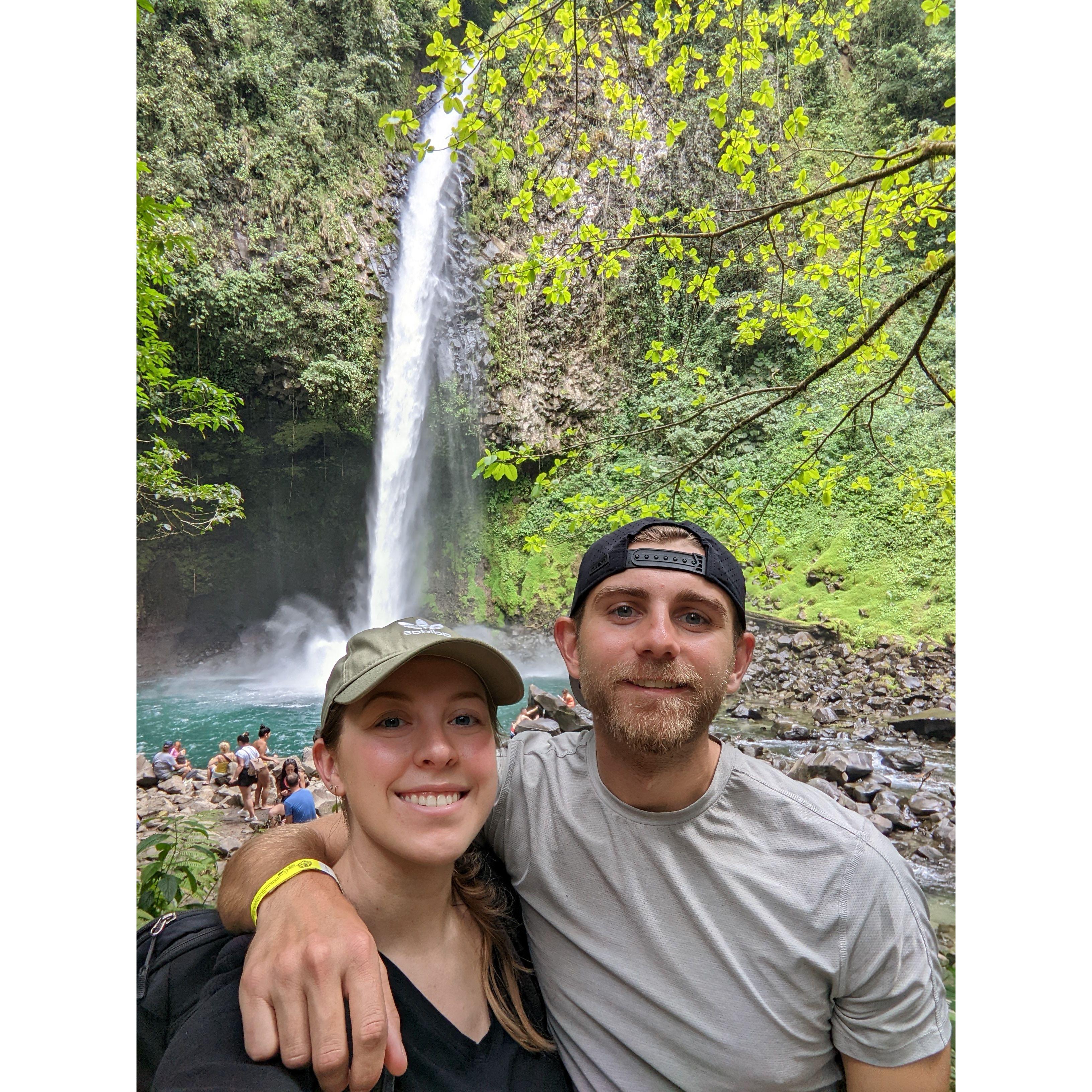 Checking out a waterfall in Costa Rica!