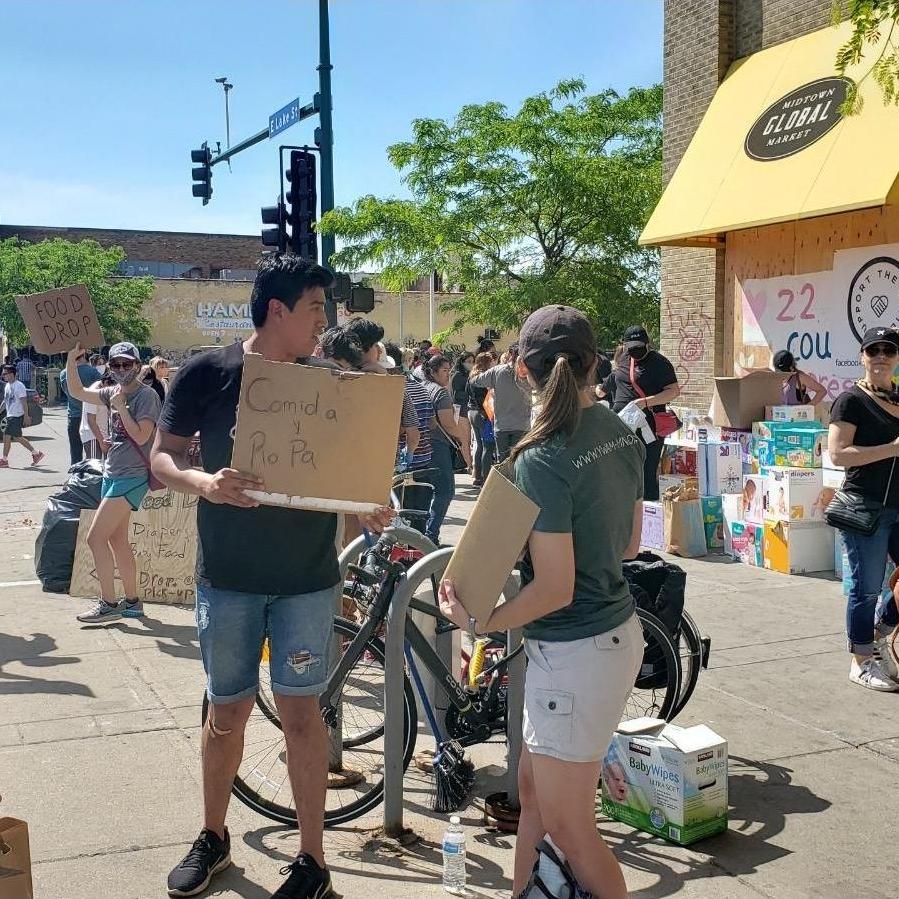 We helped at a food drive that we came across at the Global Market with some of our other YWAM friends; this was in May 2020.