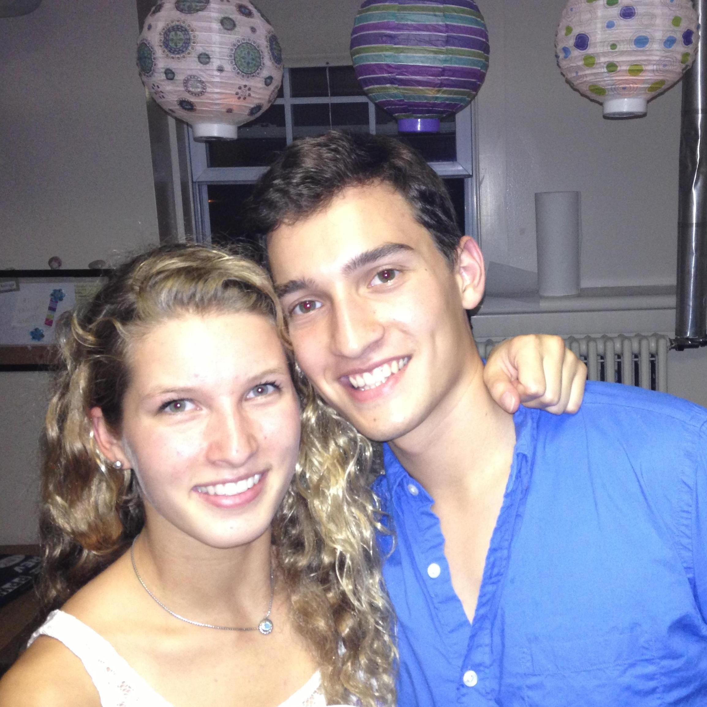 Bates College, Lewiston, ME - our first photo together! (2013)