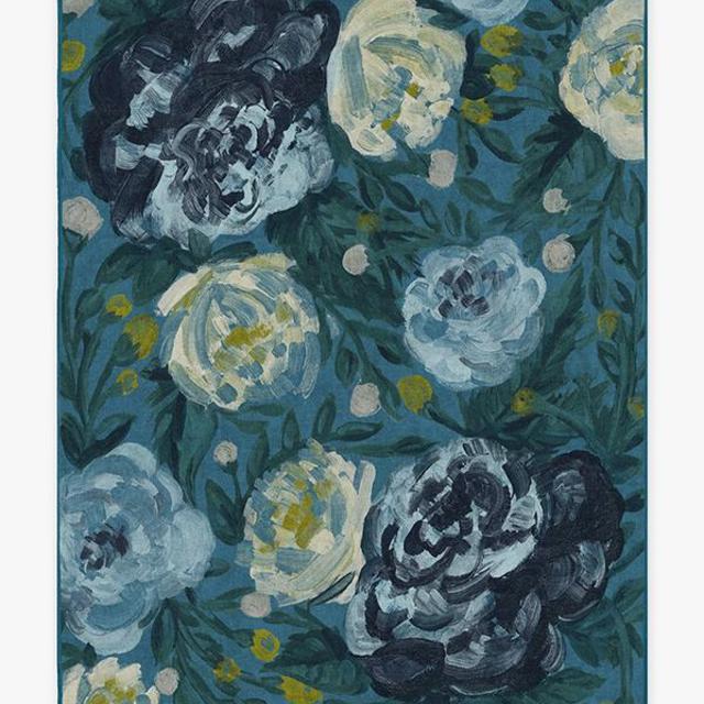 Camellia Midnight Rug 8x10