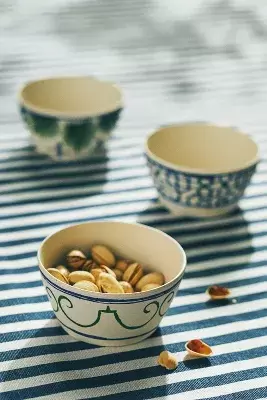 Sea Tile Melamine Nut Bowls, Set of 3
