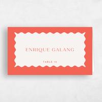Pink Wedding Place Card - Petra