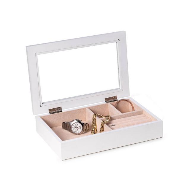 Bey-Berk Jewelry Box with Glass Viewing Top