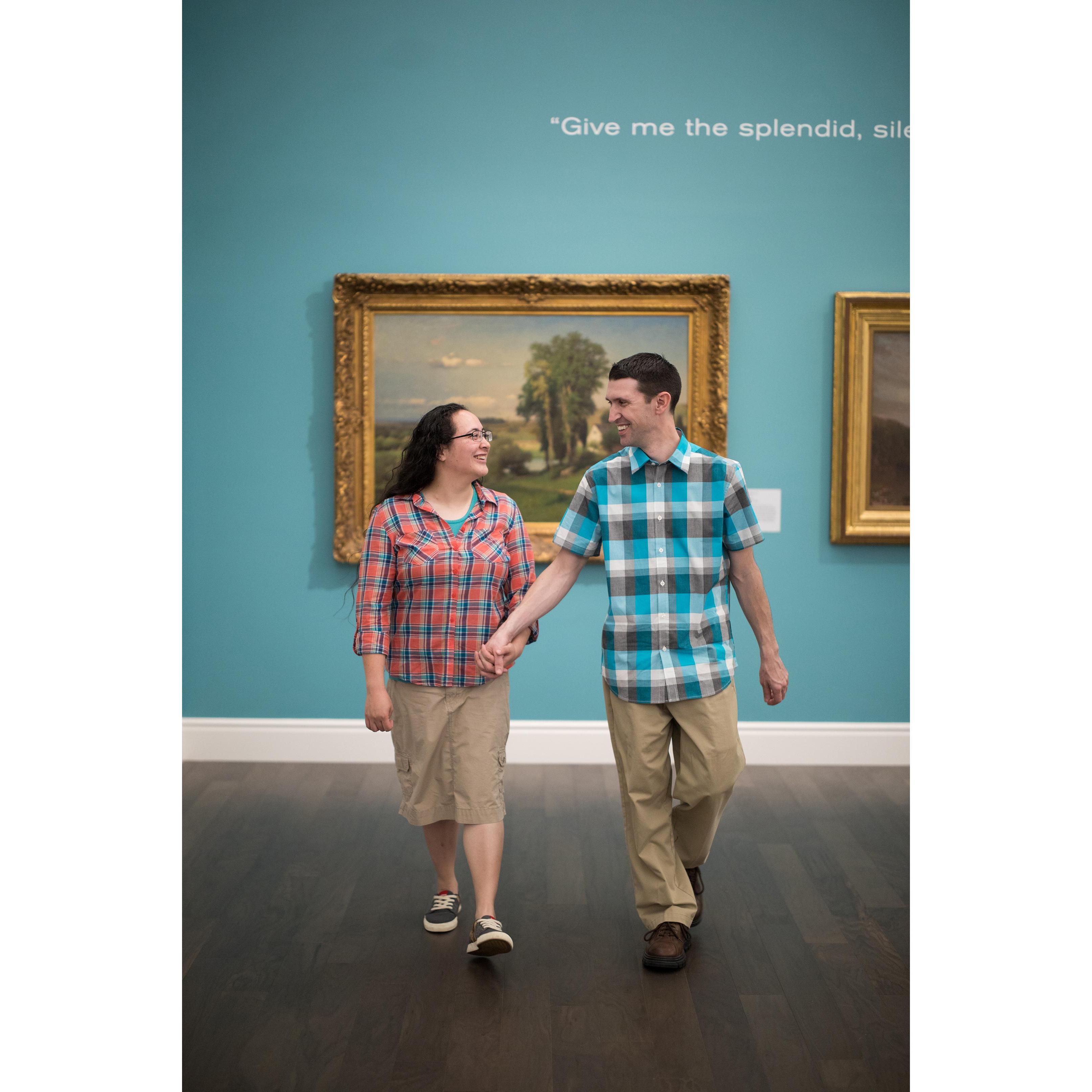 Why yes, we are matching this wall with the outfits we are wearing. You are very observant.