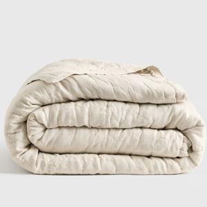 European Linen Dream Quilt in Sand Full/Queen