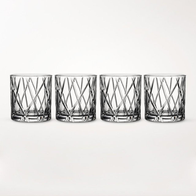 Orrefors City Double Old Fashioned Glasses, Set of 4
