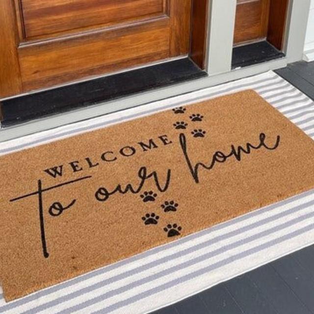 Dog Paws | Dog Paws Doormat | Welcome To Our Home | Dog Gifts | Pet Gifts | Pet Lover Gift | Funny Welcome Mat | Housewarming Gift | Doormat