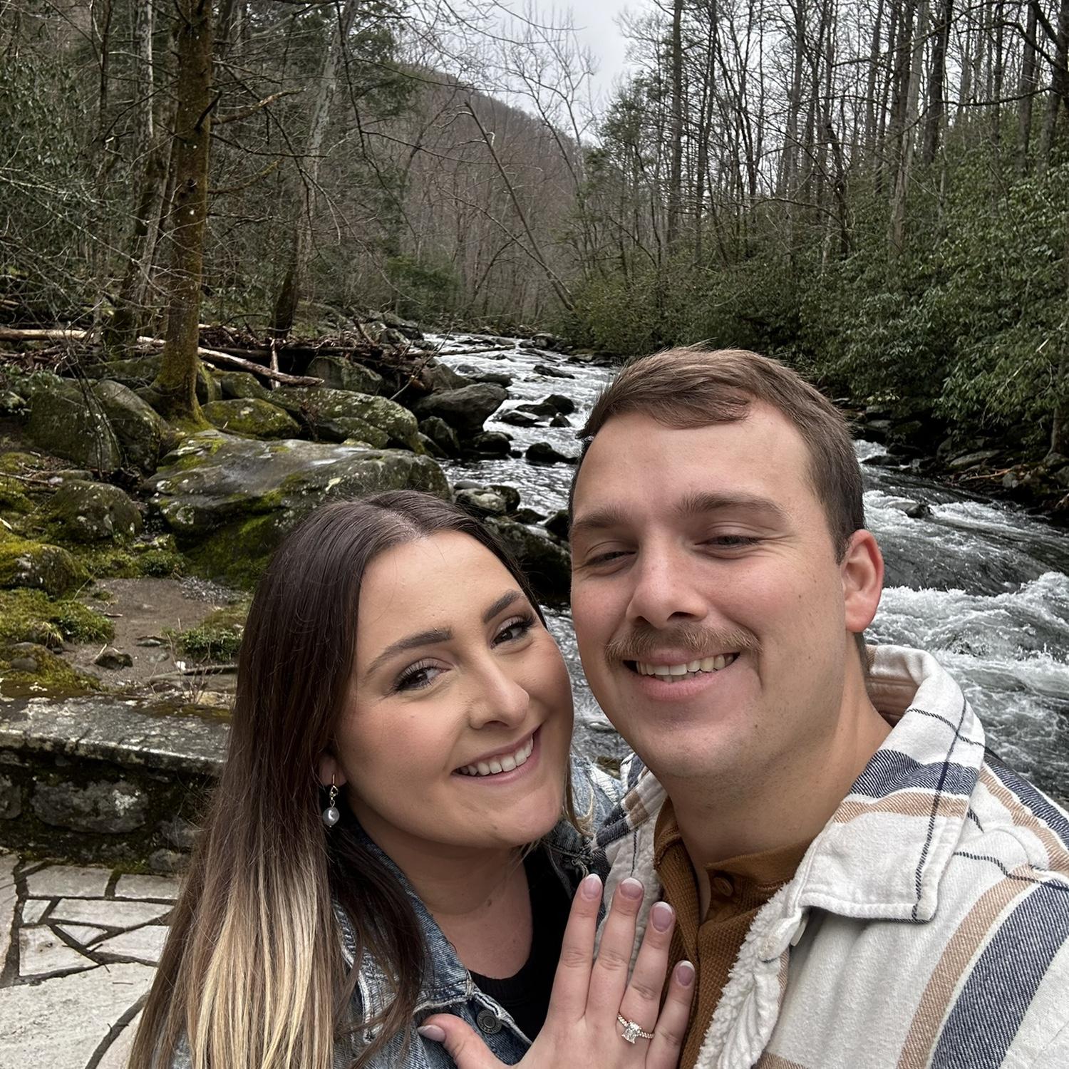 Tucker asked me to marry him along side “little river” at a campsite he grew up going to in Gaitlinburg, TN.