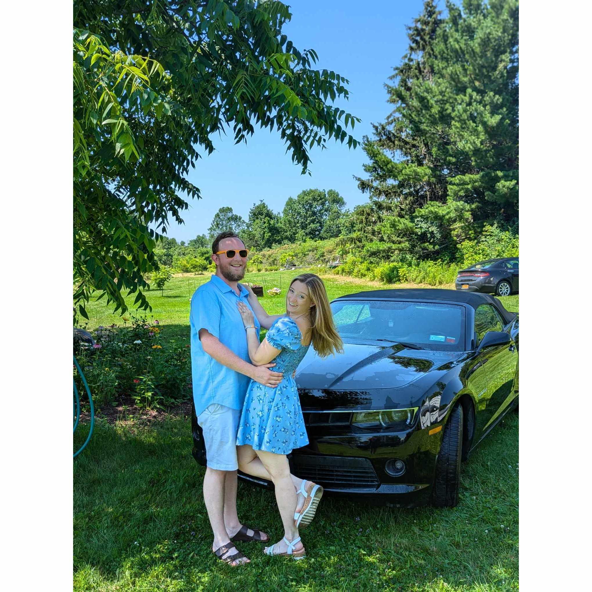 With Uncle Rick's car - July 5th 2024