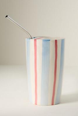Daily Stripe Stoneware Demi Lid Sipper
