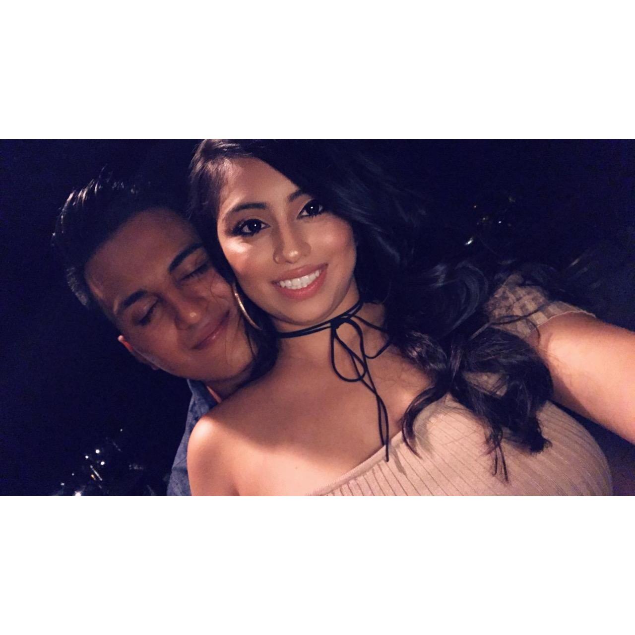 One of our very first pictures together. I should've known then that Cesar would make funny faces in 95% of our photos❤️