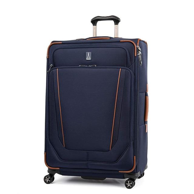 Travelpro Crew Versapack-Softside Expandable Spinner Wheel Luggage, Patriot Blue, Checked-Large 29-Inch