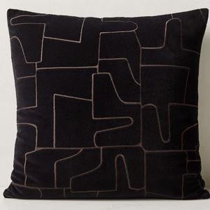 Arabella Black Velvet Throw Pillow (Cover Only)