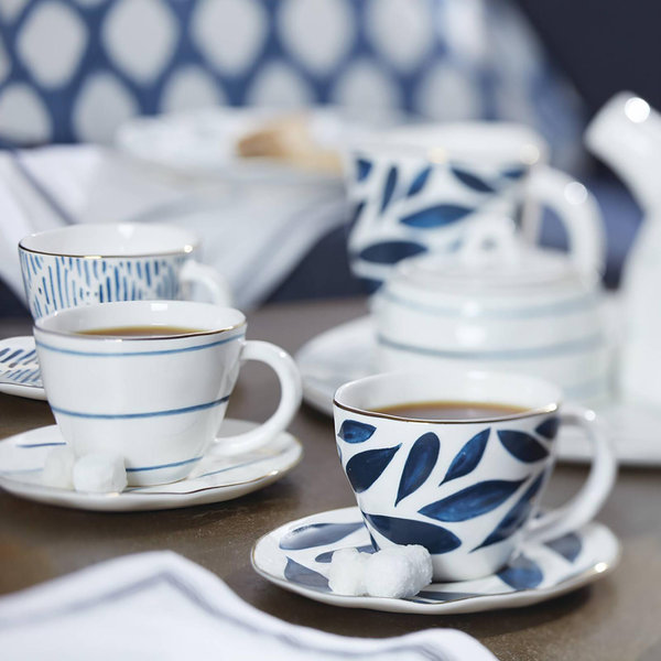 Lenox, Blue Bay 8-Piece Espresso Cup & Saucer Set | Zola