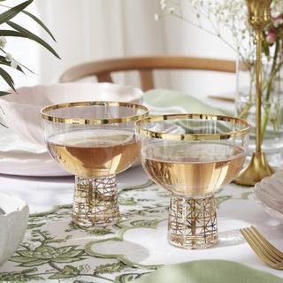 Tuscany Classics Gold Frost Coupe Glass, Set of 4