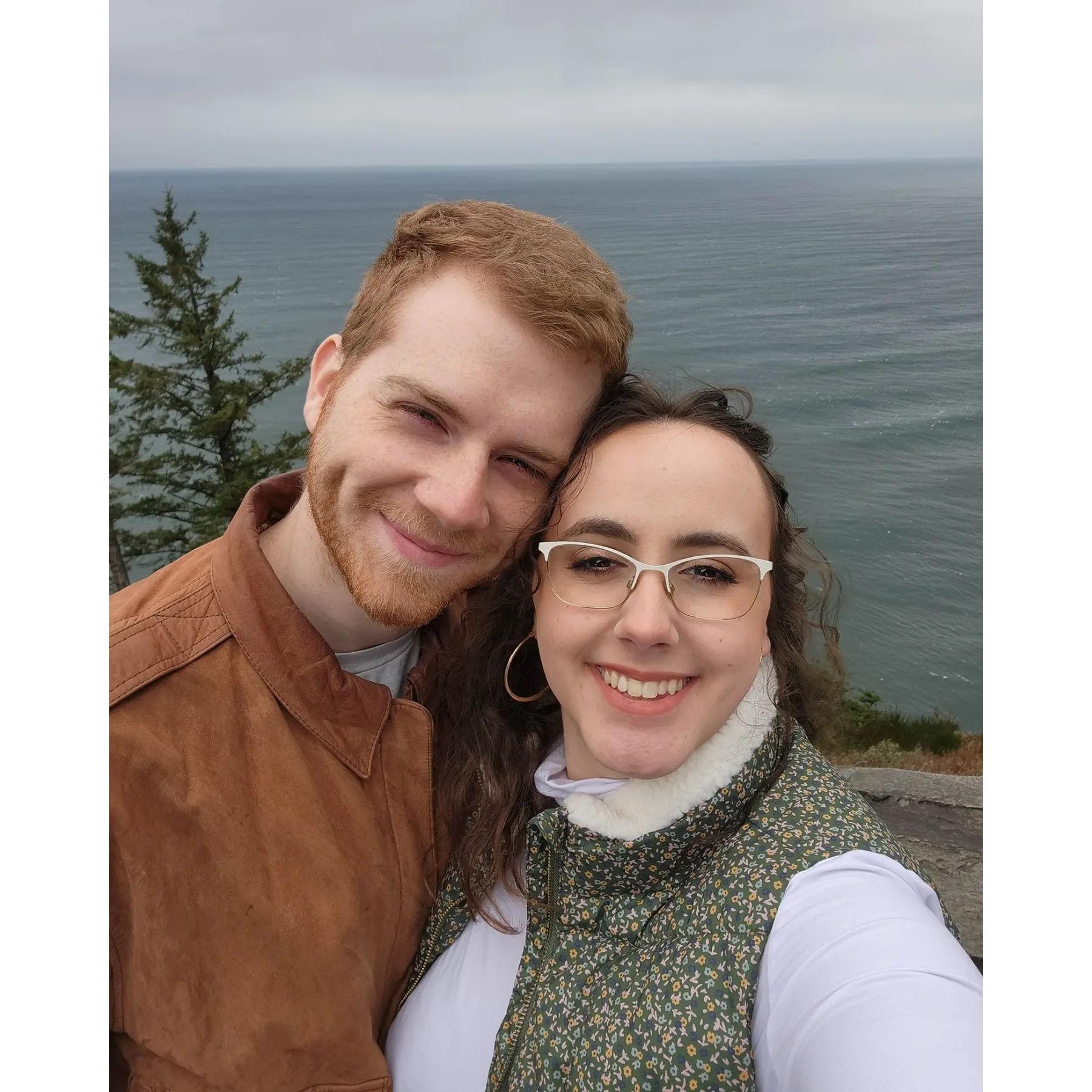 Ethan and Samantha often spend their dating anniversary (also their wedding date, March 7th) somewhere along the Oregon coast! This picture was captured near Seaside, OR.