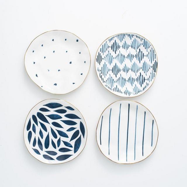 Lenox Blue Bay Bread + Butter Plate Set 4pc