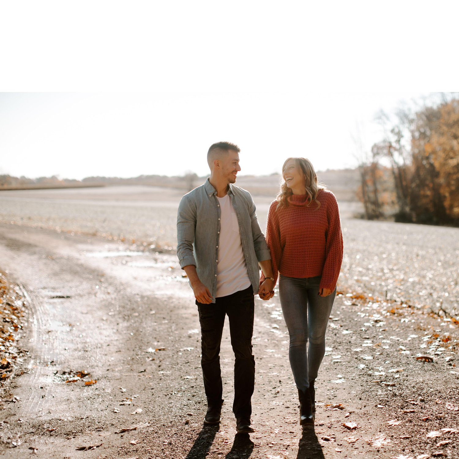 Engagement pictures at Cleland Rock