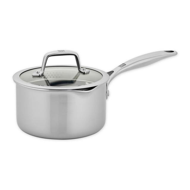 Cuisinart Classic 2.5qt Stainless Steel Saucepan With Cover And Brushed  Gold Handles Matte White : Target