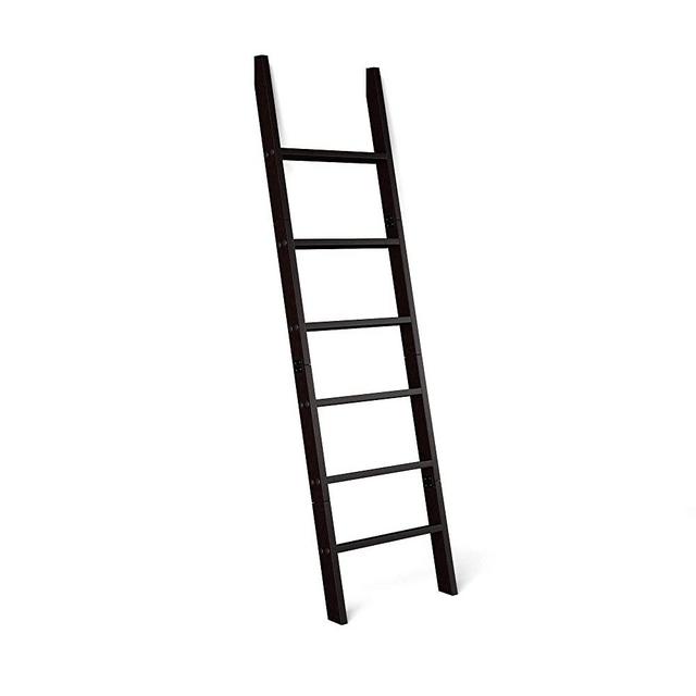 RELODECOR 6-Foot Wall Leaning Blanket Ladder| Laminate Snag Free Construction (Black)