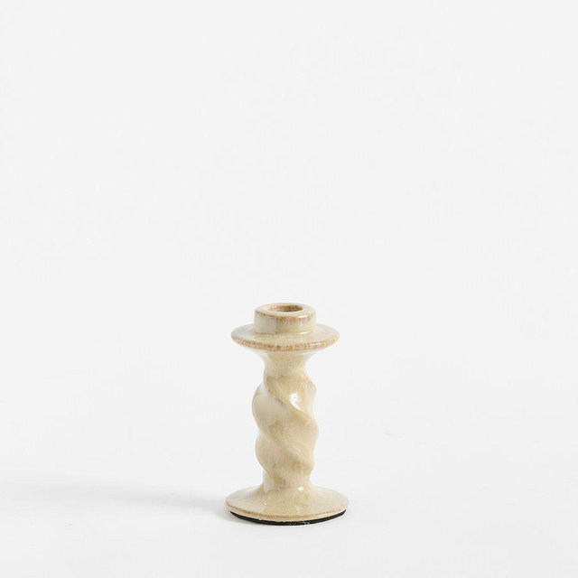 Arnella Taper Candle Holder, Natural, Small