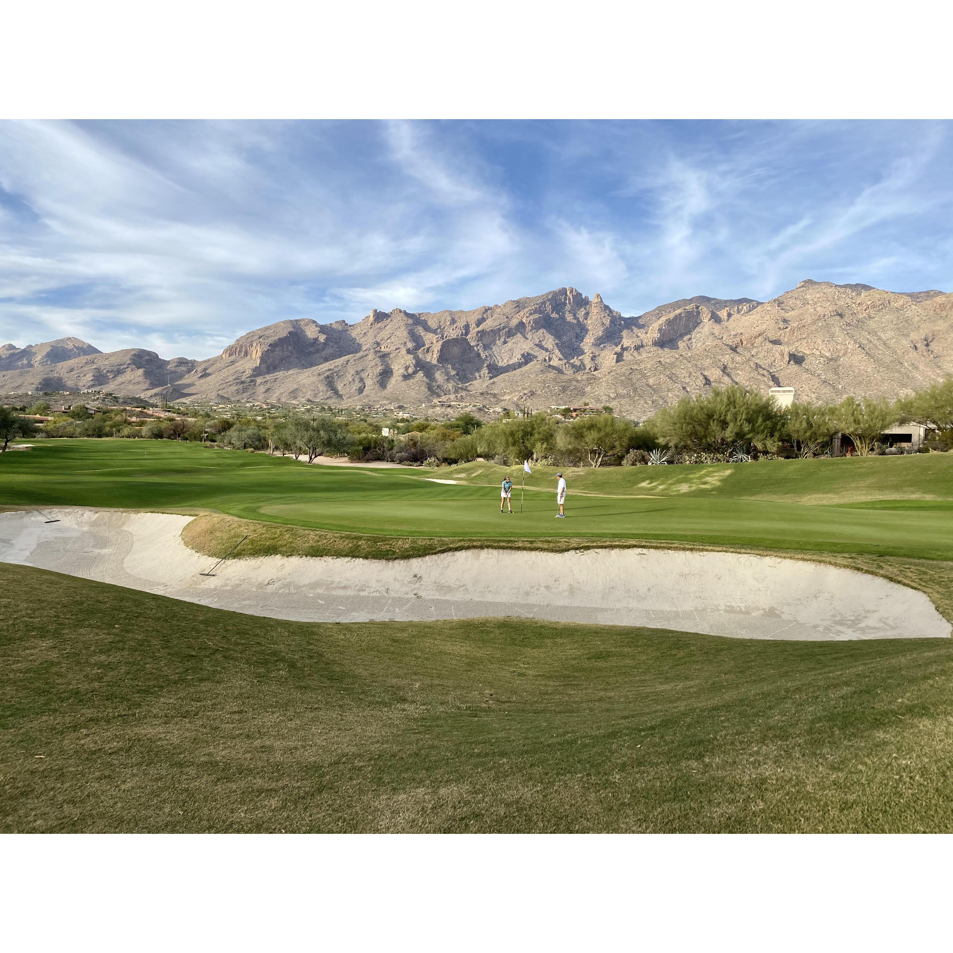 Then, back to Tucson for some Golf Lessons with Papa Jack!