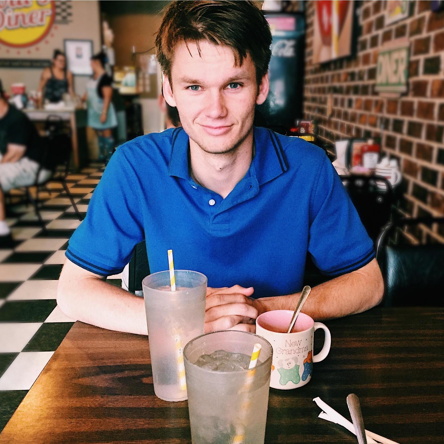 Late July 2018: At Dolly's Diner in Nac for the breakfast date of CHAMPIONS.