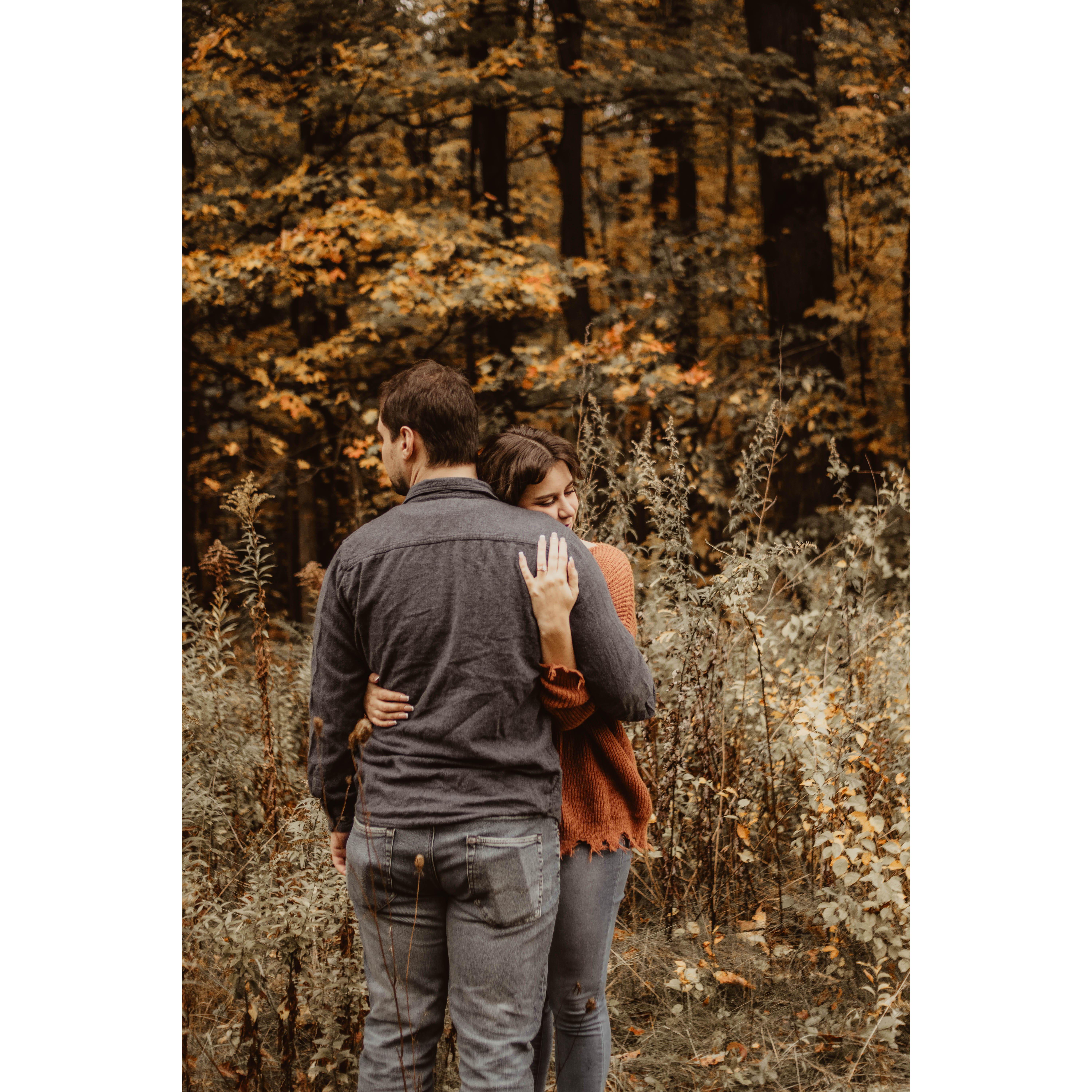 Luke proposed to Mae on October 1st, 2023 at a golf course in the middle of the night on their third anniversary. What an adventure!