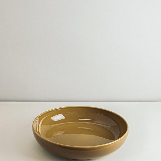Bilancia Xlarge Flat Bowl | Ocher tan