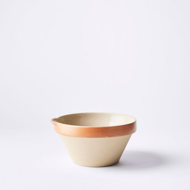 Vintage French Stoneware Mixing Bowl - Medium