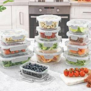 Fluted 24-Piece Food Storage Container Set with Lid