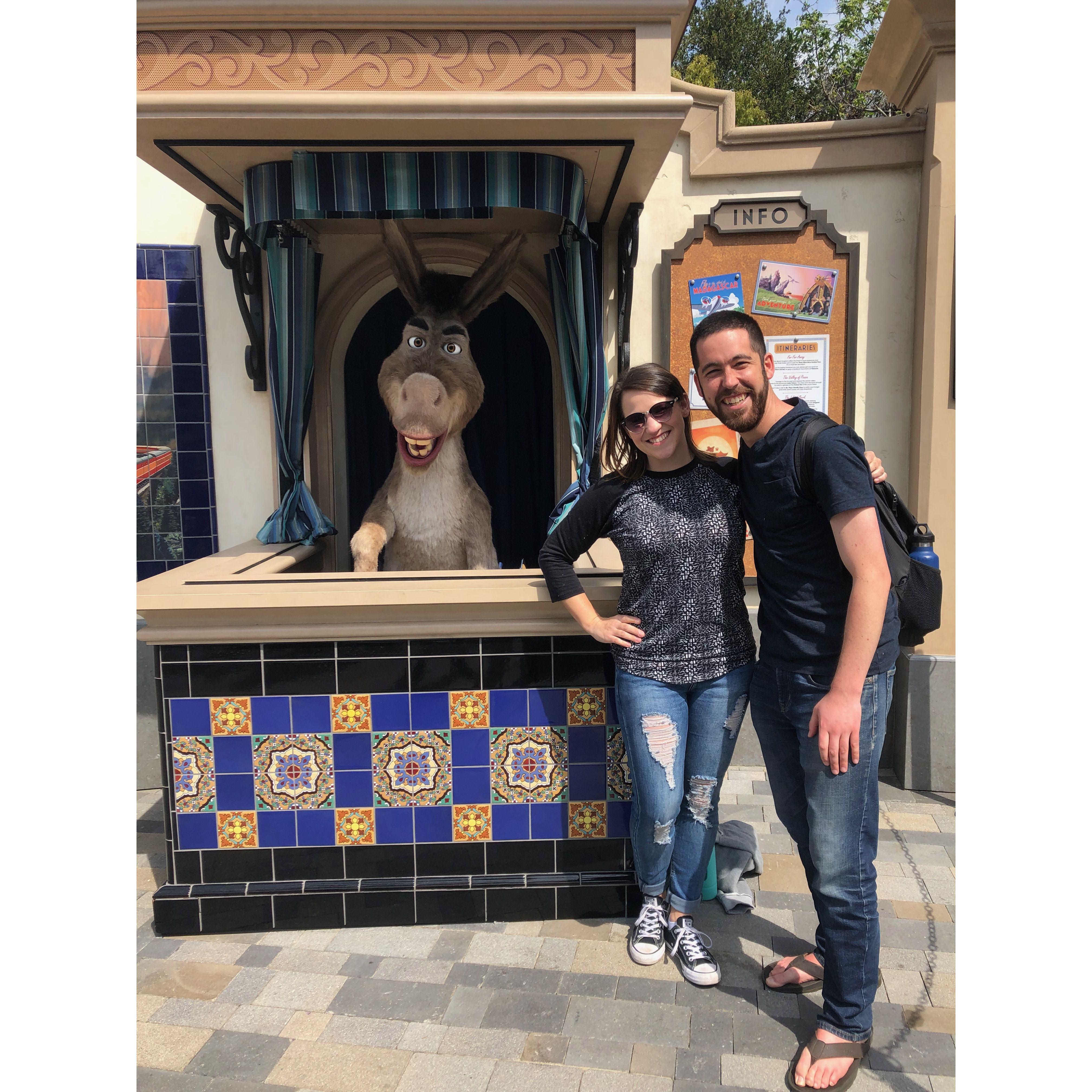 We had a fantastic conversation with Donkey at Universal Studios in 2019. As we were walking away, we Donkey exclaimed, "Those kids. They're gonna make it." Thanks, Donkey - you were right!!