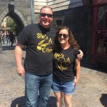 Celebrating our 1 year anniversary at Universal Studios