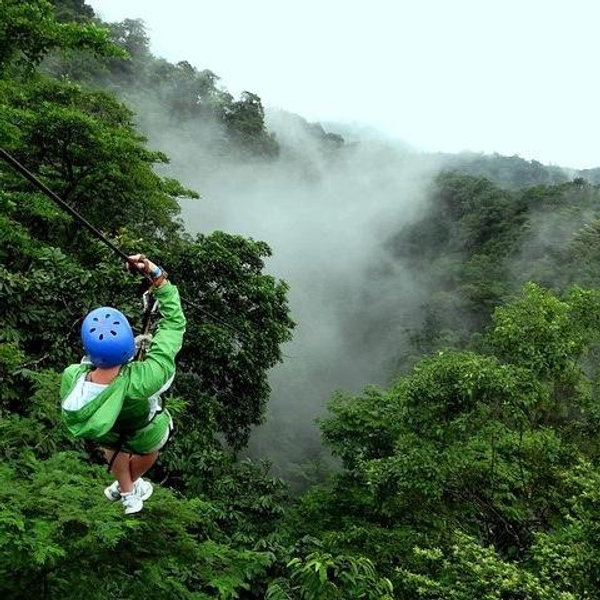 Zip lining in Costa Rica