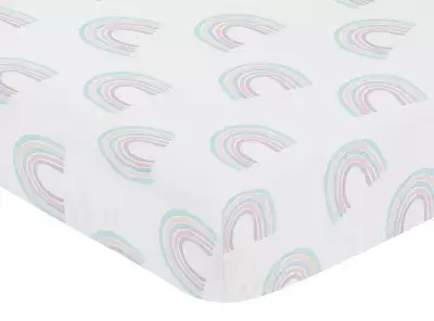 Sweet Jojo Designs® Rainbow Fitted Crib Sheet