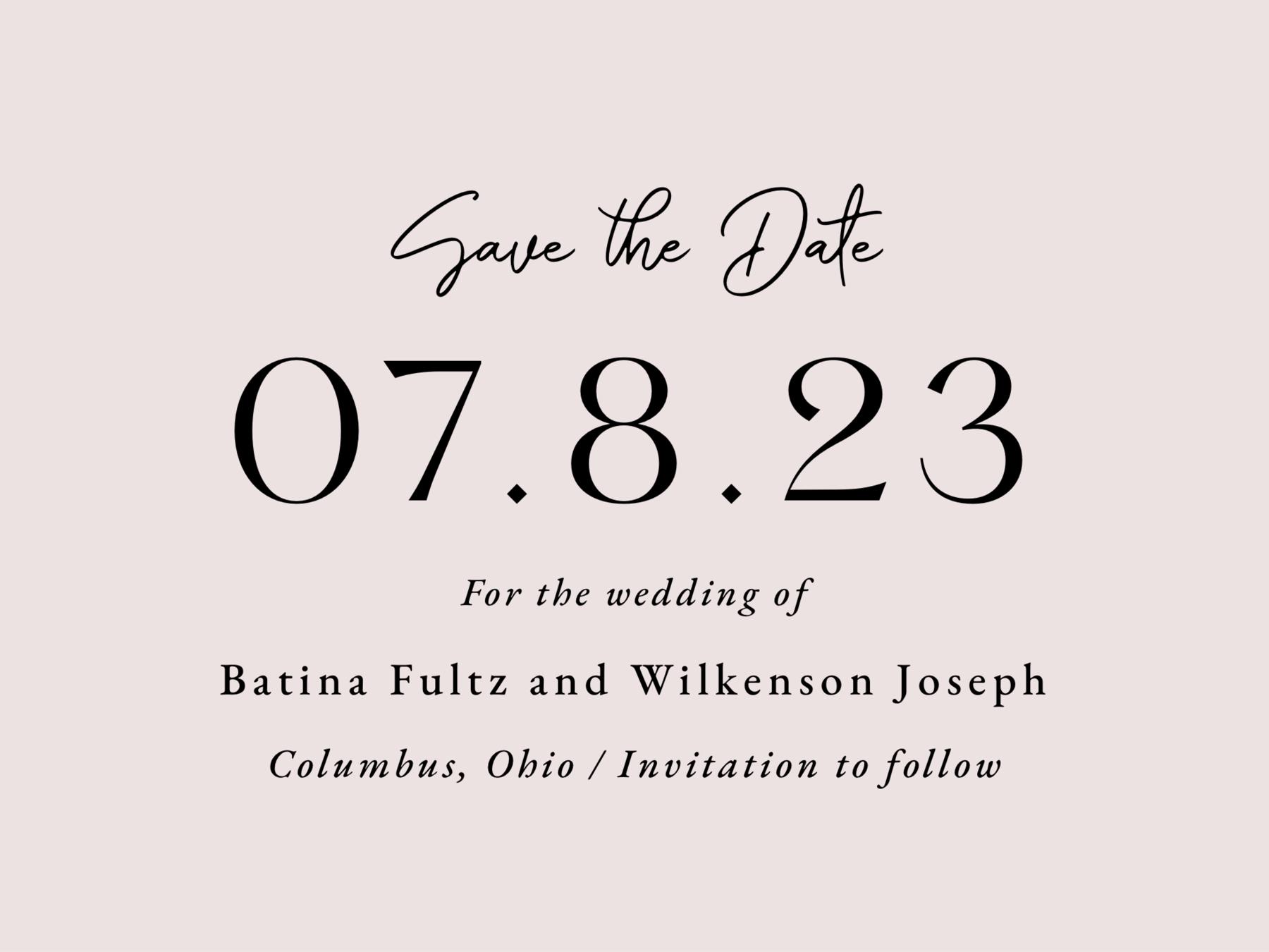 The Wedding Website of Batina Fultz and Wilkenson Joseph