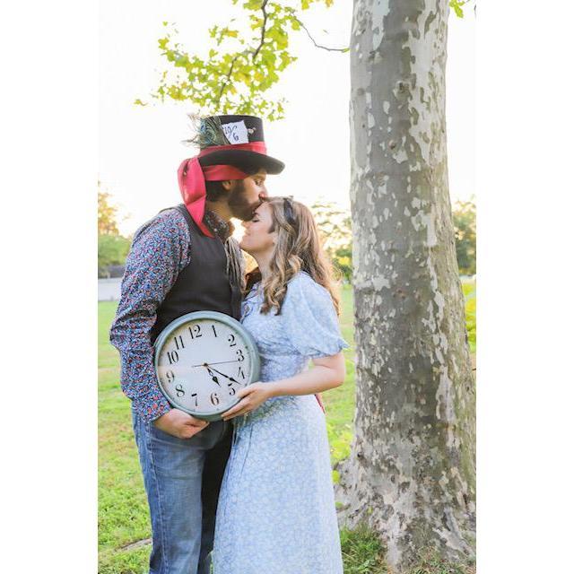 If you're sensing a theme, you are correct! Check out the time on the clock for a little wedding Easter egg. :)