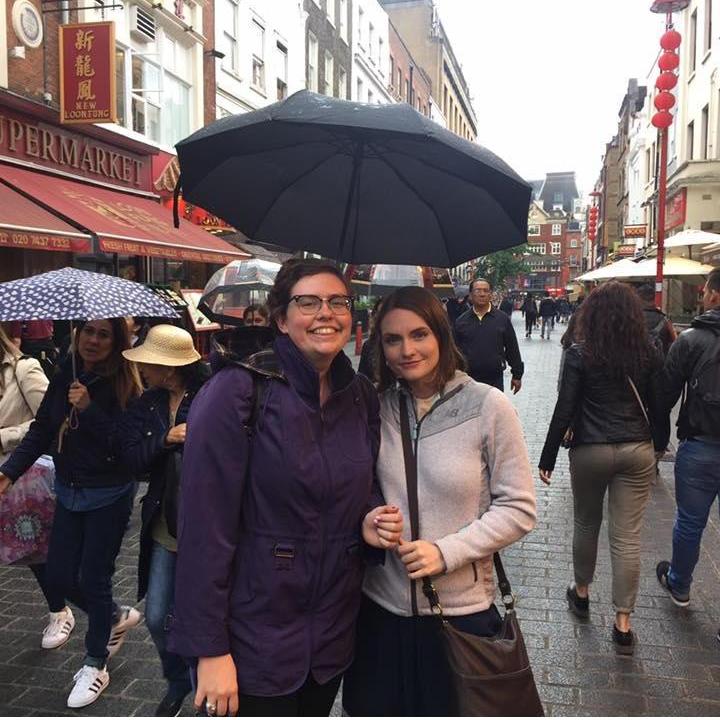 Sarah and Zoe pose in Chinatown, London, June 2017.