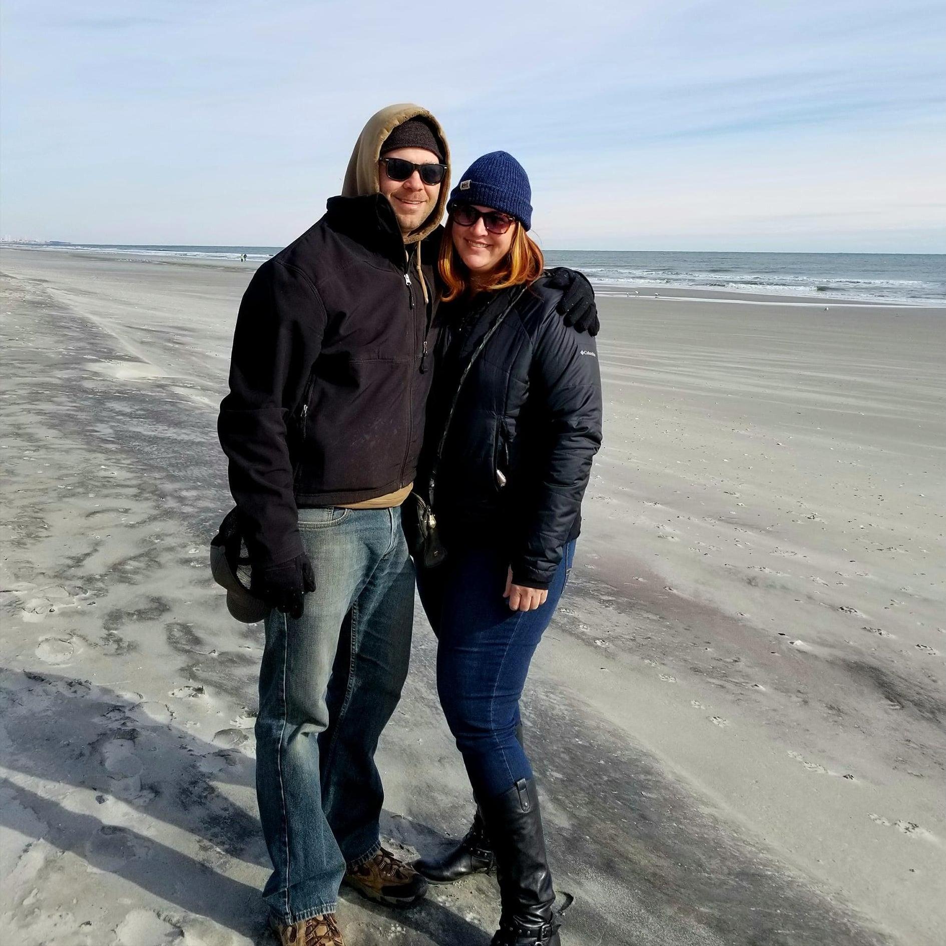 Freezing cold on New Years Day in North Myrtle Beach. Jan 1, 2018