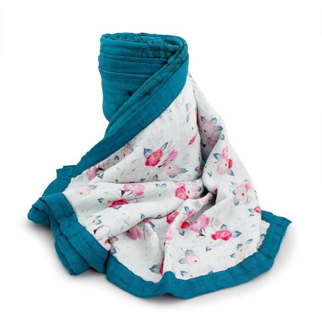 Kanga Care Serene Premium viscose of Bamboo Muslin Double Layer Reversible Forever Blanket 80x55 - Lily