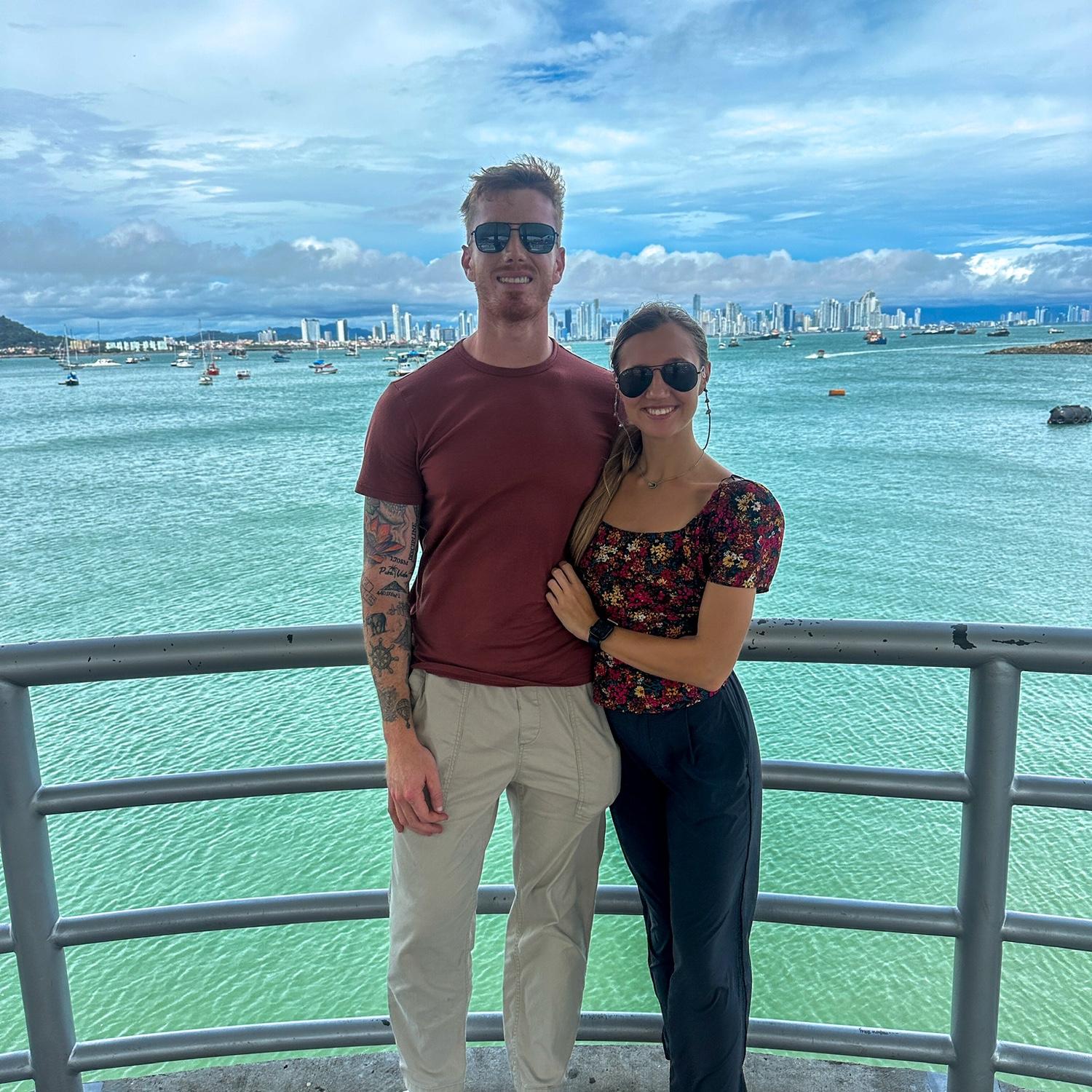 Taking in the views of Panama City together