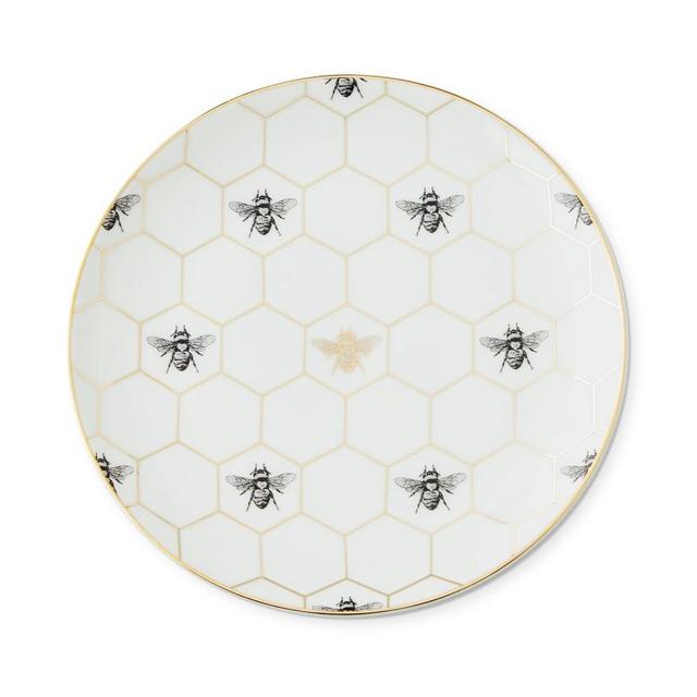 Honeycomb Appetizer Plates, Set of 4, Bee