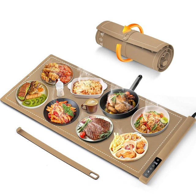 Warming Mat For Food Extra Large- 36"x16" Electric Warming Trays for Buffets Party, Food Warmers For Thanksgiving, Christmas House Warming Gift, Portable Heating Mat with 9 Temp Settings & 6H Timer