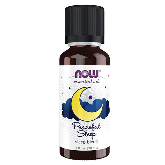 NOW Essential Oils, Peaceful Sleep Oil Blend, Relaxing Aromatherapy Scent, Blend of Pure Essential Oils, Vegan, Child Resistant Cap, 1-Ounce