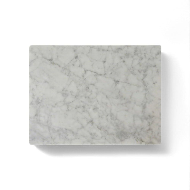 pracfit Natural Marble Cutting Board- 16x12 Inch Kitchen Bakery Tool for Professional Chef & Baker's Tray - Marble Display for Elegant Food Presentation & Stylish Kitchen Decor (white)